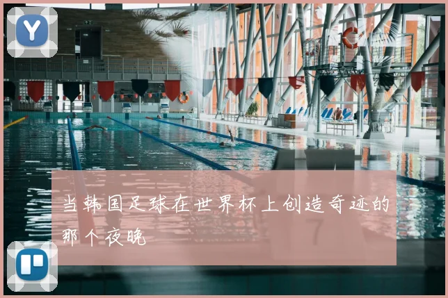 当韩国足球在世界杯上创造奇迹的那个夜晚